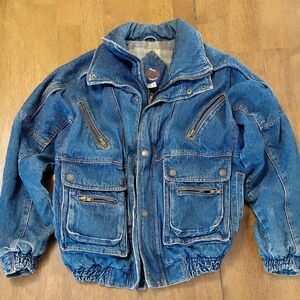 Men's Blue Denim Utility Jacket - Saugatuck